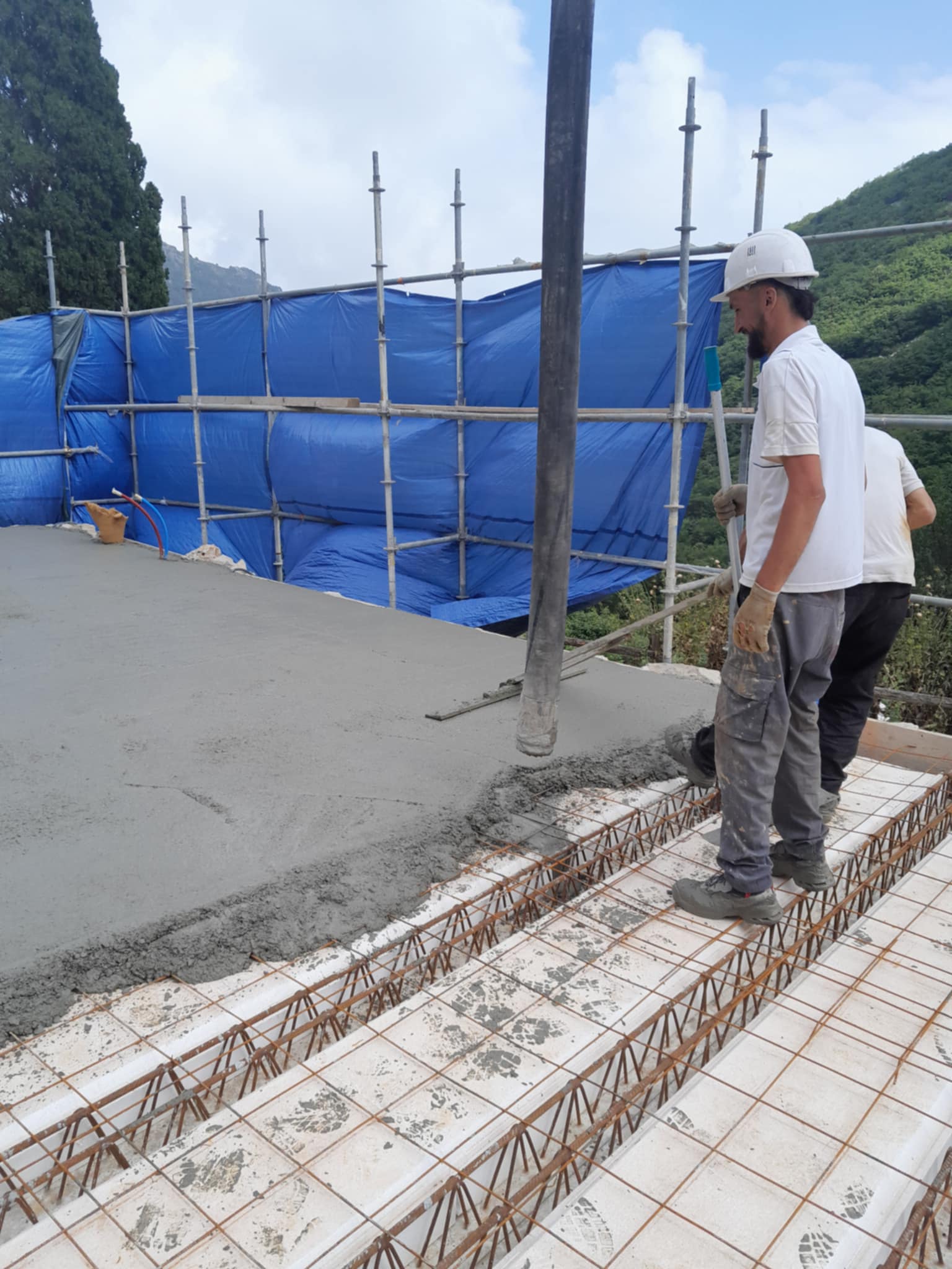 Construction d'une maison en pierre